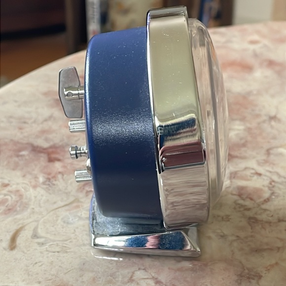 EUC Vintage Westclox Baby Ben Blue & Silver Alarm Clock - Picture 2 of 6